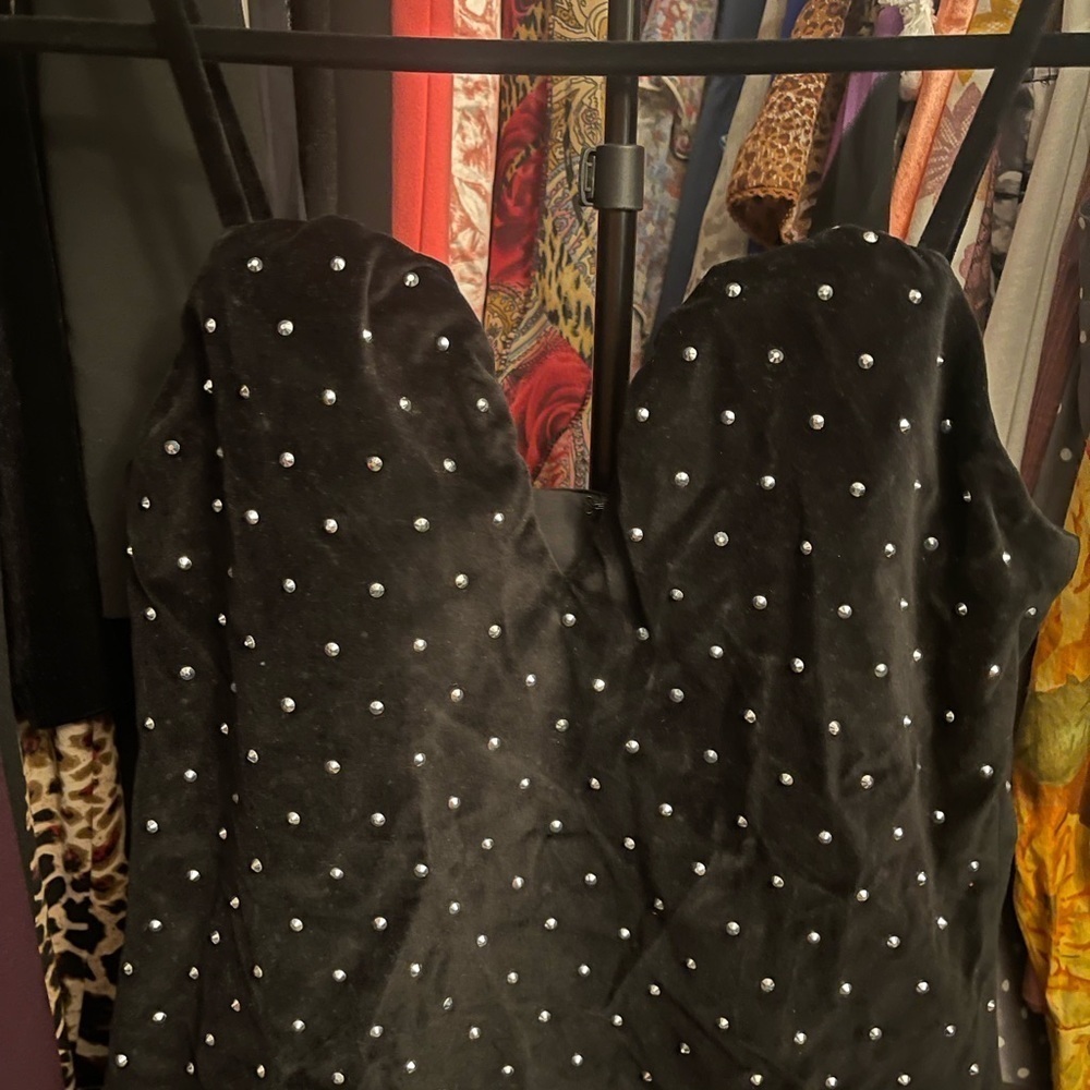 Michael Kors Embellished Velvet Bustier Mini Dress ~ Sz 6 - Picture 5 of 6